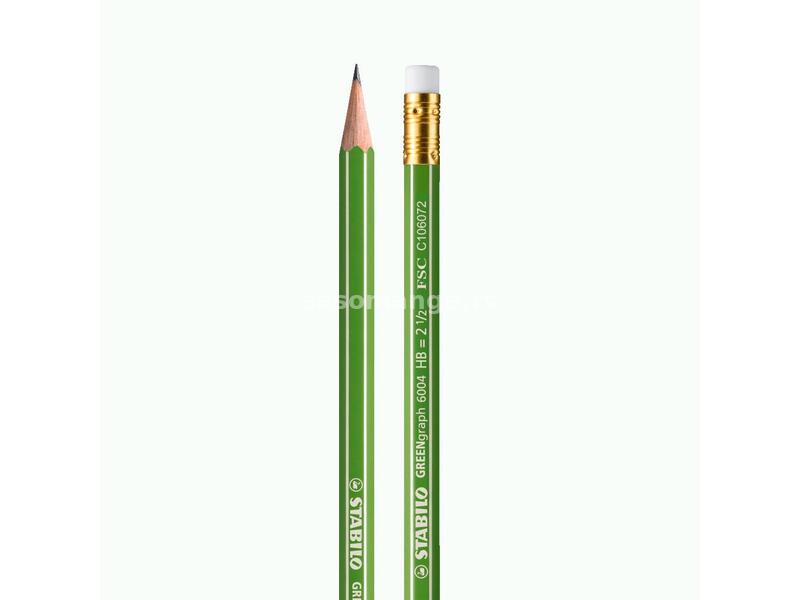 Grafitna olovka HB STABILO GREENgraph sa gumicom displej 1/60