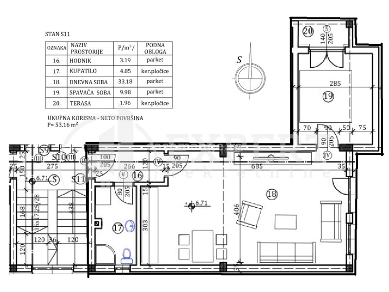 Stan u novogradnji, 53m2, preko puta hotela Tami Residence