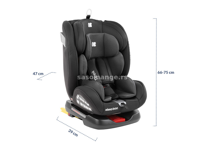 Kikka Boo Autosedište za decu 0-36 kg Ttrek Isofix Light Grey KKB70061