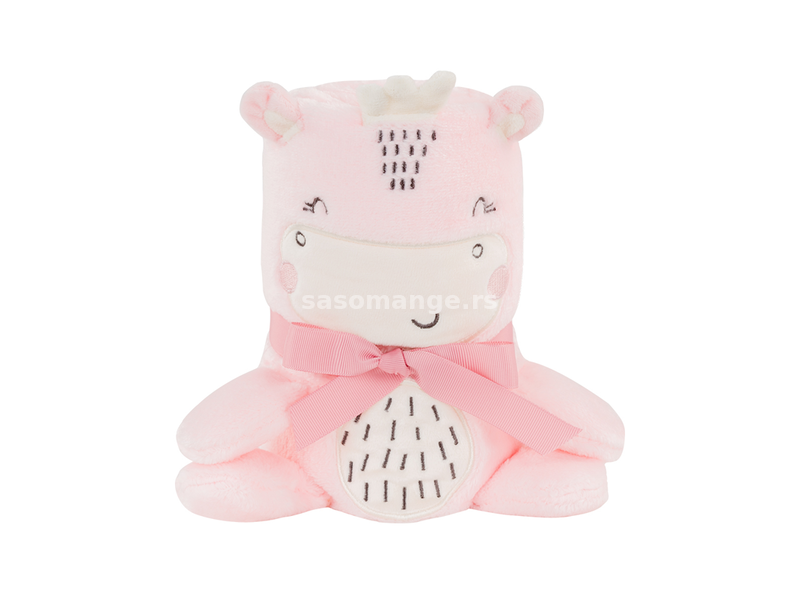 Kikka Boo Bebi ćebence sa 3D vezom u obliku igračke 75x100cm Hippo Dreams KKB50108