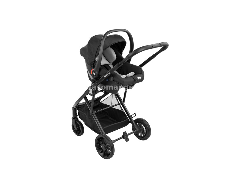 Kikka Boo Kolica za bebe Cherie 3in1 set sa autosedištem i tvrdom korpom Black KKB10185