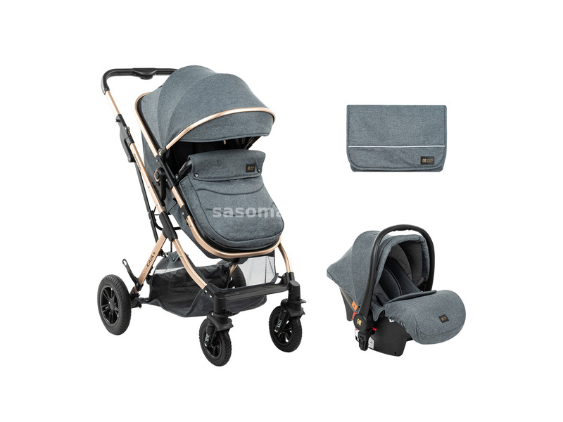 Kikka Boo Kolica za bebe Kaia Dark Grey set 2in1 sa autosedištem KKB10200-SET