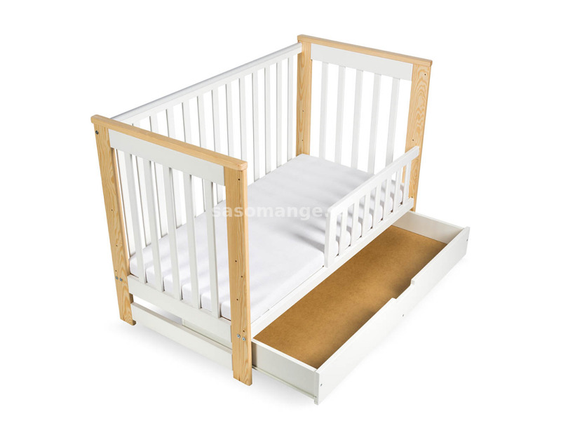 Klups Drveni krevetac za bebe Iwo Beli KDKIB-BS