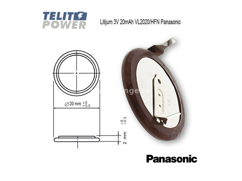 Baterija Vanadijum-Litijum VL2020 Panasonic