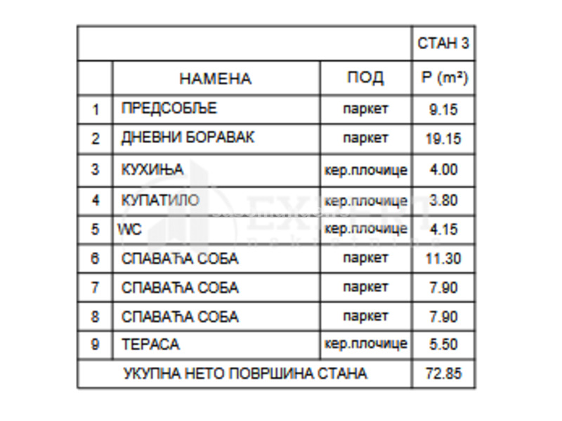 Novogradnja na Crvenom pevcu, 3.5, 73 m2, povrat PDV-a