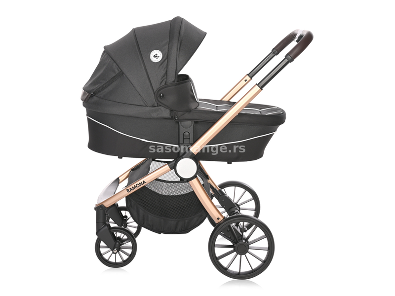 Lorelli Kolica za bebe Ramona Luxe Black 3u1 (korpa+sportsko sedište+autosedište) (2022) 10021682...