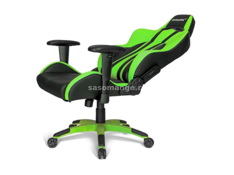 Gejmerska stolica od eko kože crno-zelena