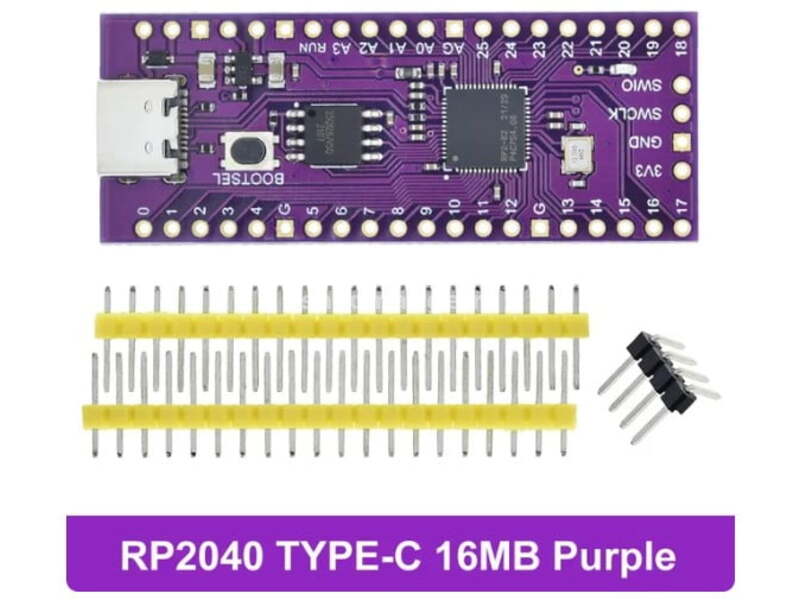 Raspberry Pi Pico Board Type-C 16MB Purple