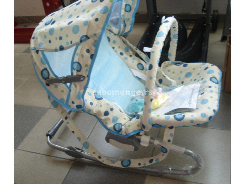 Stolica za ljuljanje-ležaljka za bebe plava Glory Bike RC-LA27AB