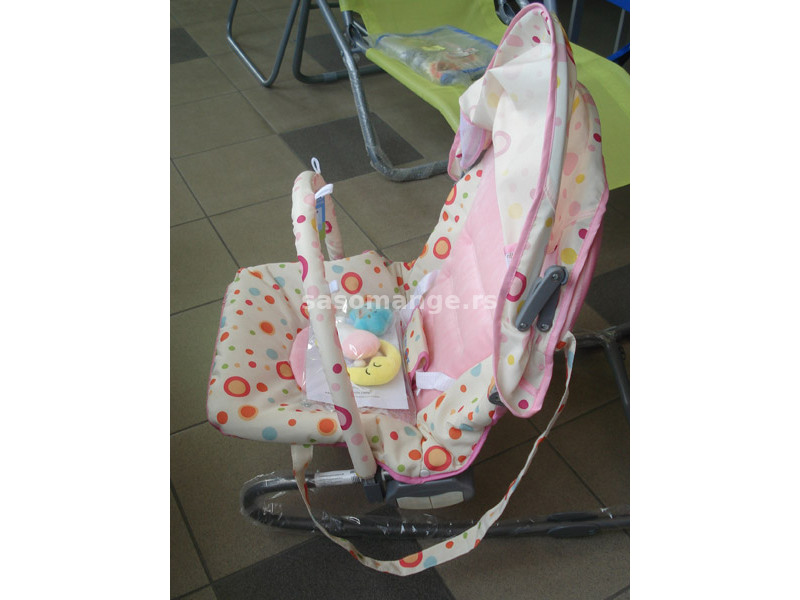 Stolica za ljuljanje-ležaljka za bebe roze Glory Bike RC-LA27AP
