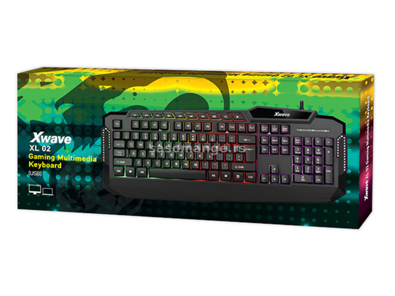 Xwave XL 02 Tastatura gejmerska multimedijalna sa RGB pozad.osvetljenjem,USA