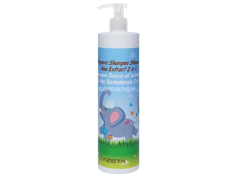 AZETABIO Organski šampon za kosu i telo sa aloe verom 500 ml/ 0+M