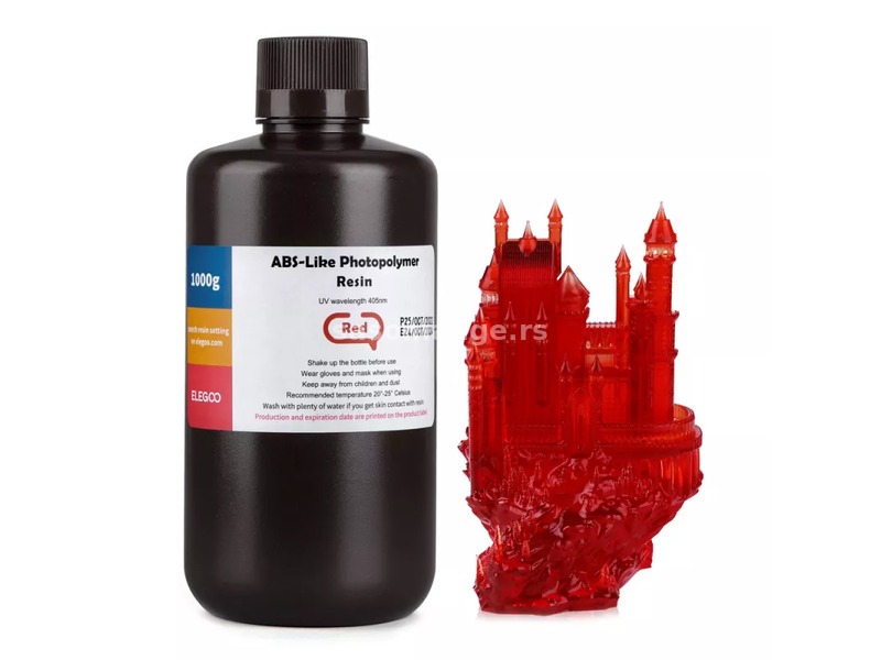 ABS-like Resin 1kg Clear Red