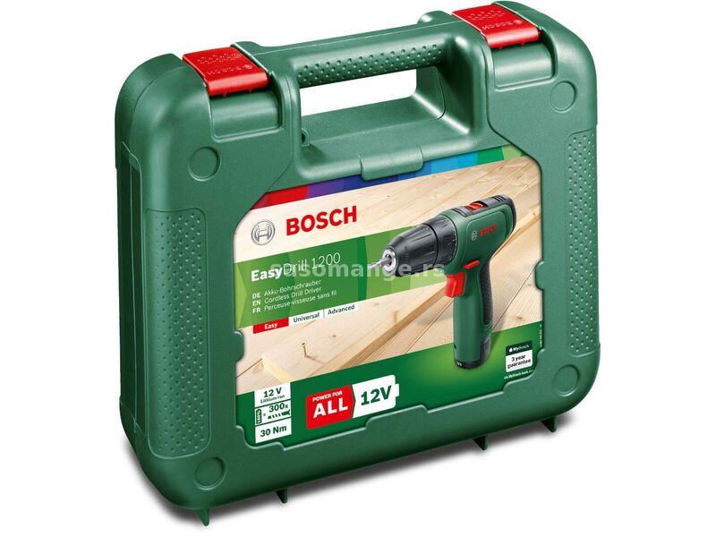 Akumulatorska bušilica - odvrtač Bosch EasyDrill 1200; 1x1,5Ah (06039D3006)