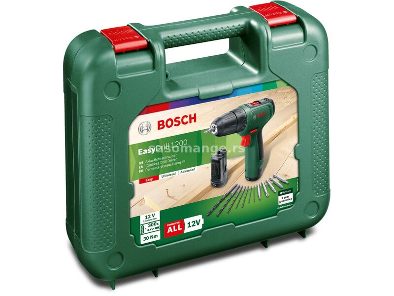 Akumulatorska bušilica - odvrtač Bosch EasyDrill 1200; 2x1,5Ah (06039D3007)