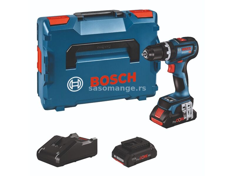 Akumulatorska vibraciona bušilica - odvrtač Bosch GSB 18V-90 C; 2x4,0Ah ProCORE; L-Boxx (06019K6104)