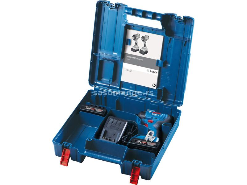 Akumulatorski udarni odvrtač Bosch GDR 180-LI; 2x2,0Ah 18V u koferu (06019G5123)