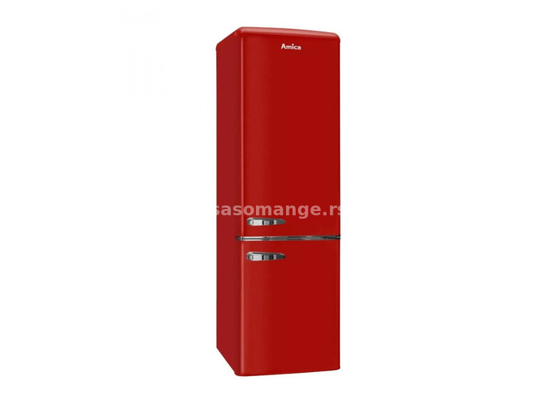 Amica slobodnostojeći kombinovani frižider 182cm - crvena boja