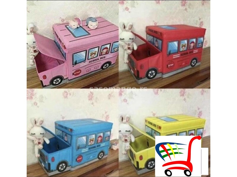 Autobus kutija za igračke - Tabure i kutija za igračke - Autobus kutija za igračke - Tabure i kut...