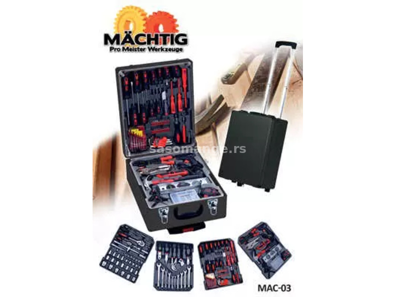 Set ručnog alata u koferu 186 delova MACHTIG