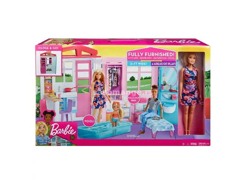 Barbie close &amp; go sklopiva kuća