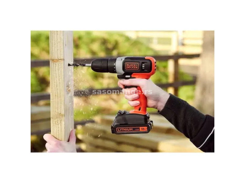 Black&amp;Decker BCD001C1 Aku bušilica, 18V 1x1.5Ah