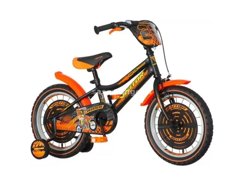 Dečiji bicikl crno oranž 16" Moto Cross