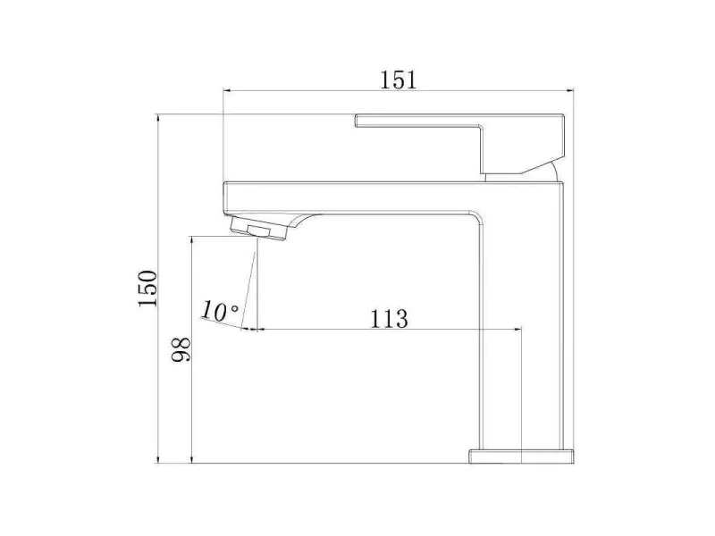 Diplon Quadro baterija za lavabo crna ST2532BL