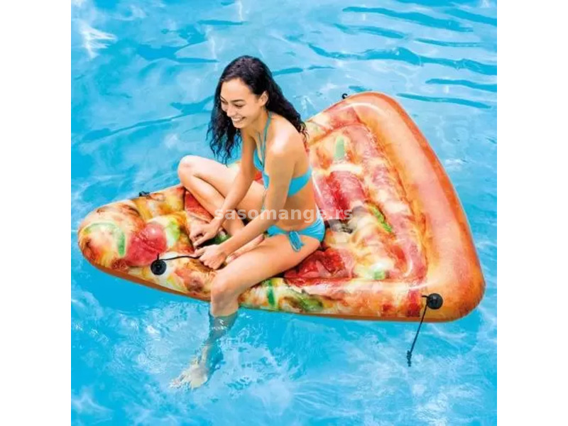 Dušek na naduvavanje oblika Pizze 175×145 cm INTEX 58752