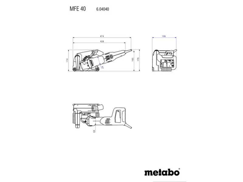 Električna šlicerica MFE 40 sa 2kom dijam. ploča Metabo