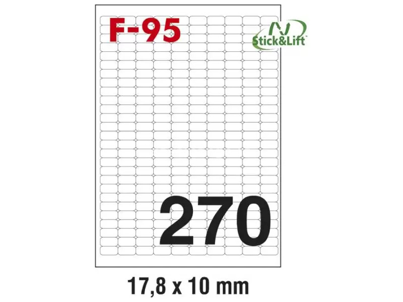 Etikete ILK 17,8x10mm odlepljive 100kom Fornax F-95