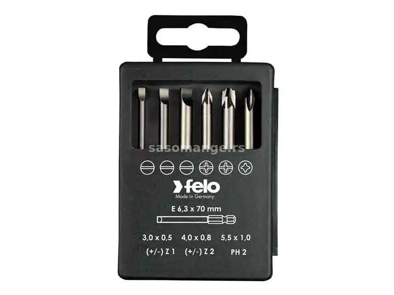 Felo set bitova Industrial Bit-box Profi 73 mm SL/PH/XENO 03192716 6 kom