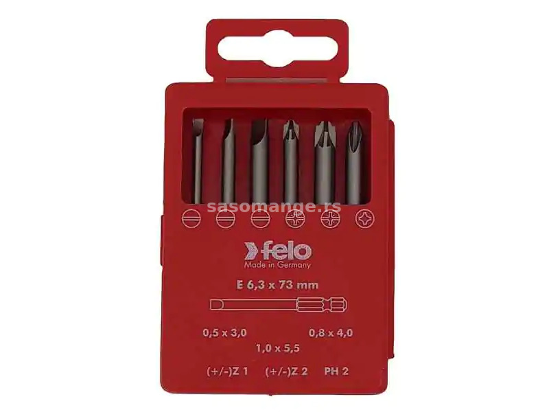 Felo set bitova Industrial Bit-box Profi 73 mm SL/PH/XENO 03192716 6 kom