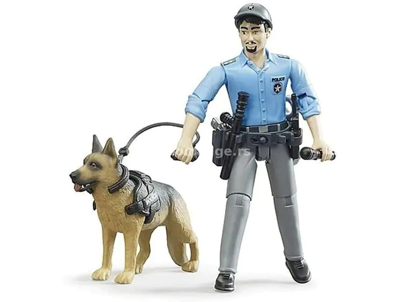 Figura policajac sa psom Bruder