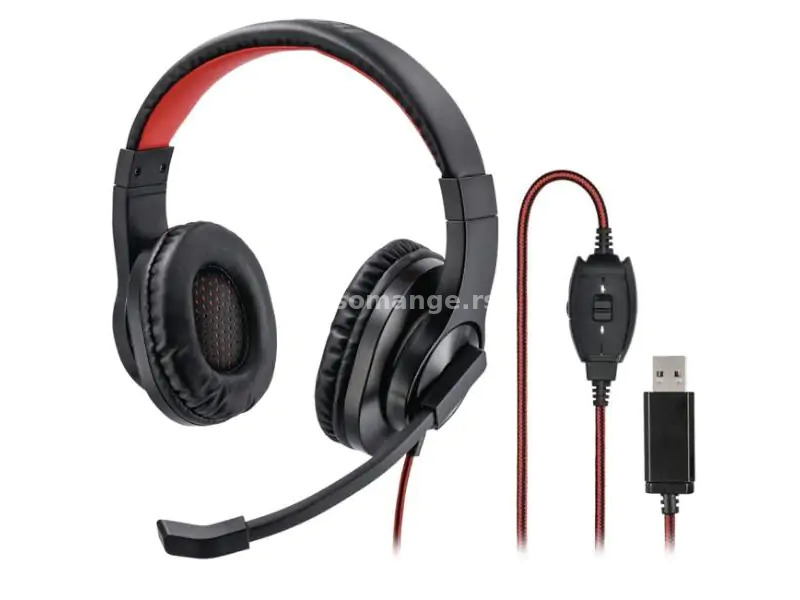 Hama PC slušalice sa mikrofonom HS-USB400, stereo, crne