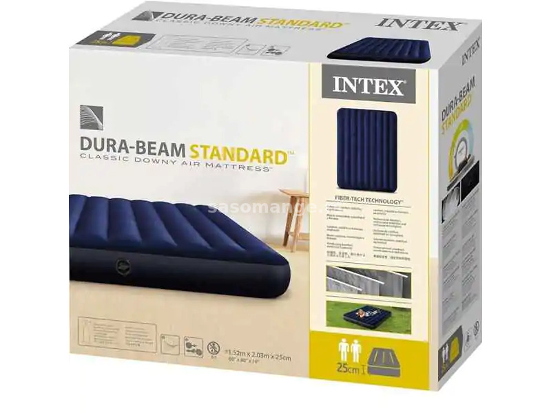 Intex vazdušni krevet Dura beam 152 x 203 x 25 cm