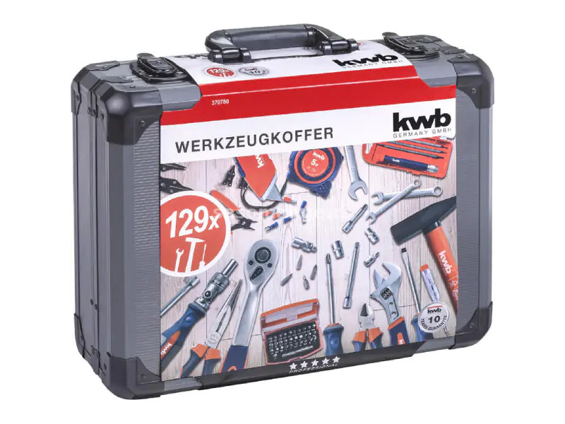 KWB 49370780 Set ručnog alata u aluminijumskom koferu, 129/1