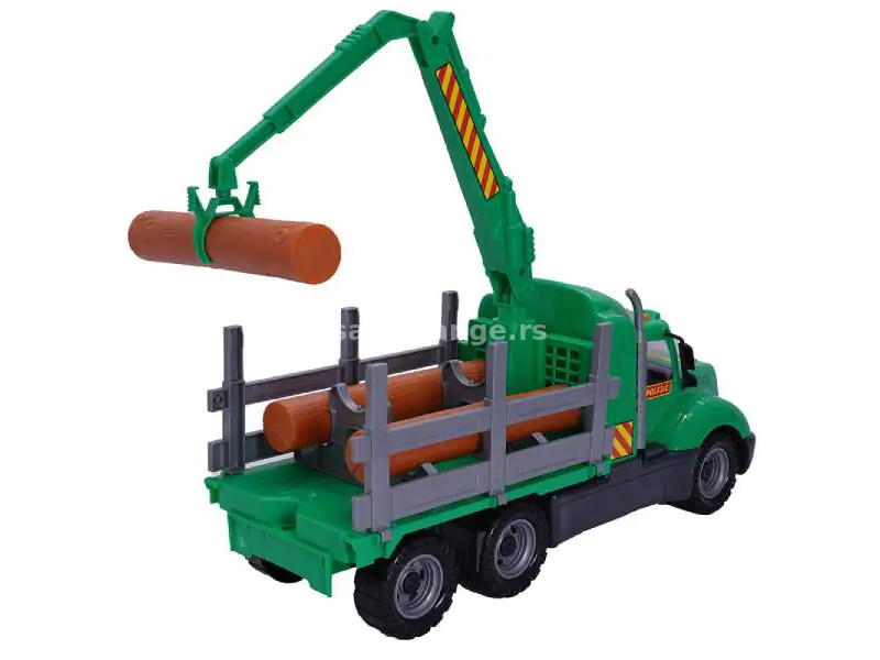 Kamion za prevoz drva zeleni