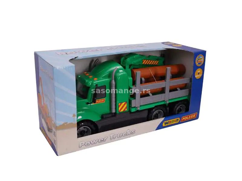 Kamion za prevoz drva zeleni