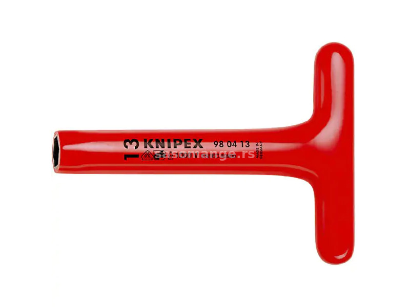 Knipex nasadni ključ sa T-drškom izolovan 1000V 8mm 98 04 08
