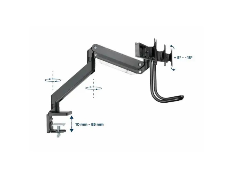 MA-DA3-03 Gembird Podesivi Stoni Držač za 3 Monitora: