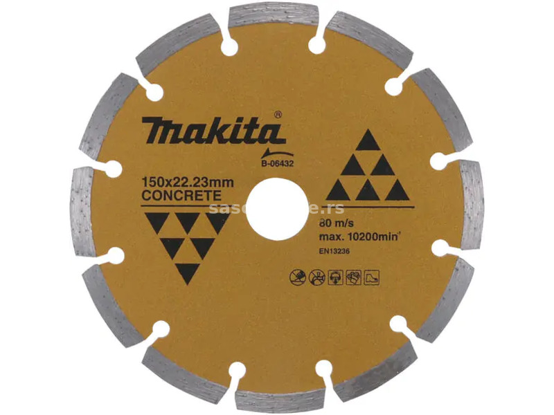 Makita dijamantski ist za beton za suvo rezanje 150x22,23mm B-06432