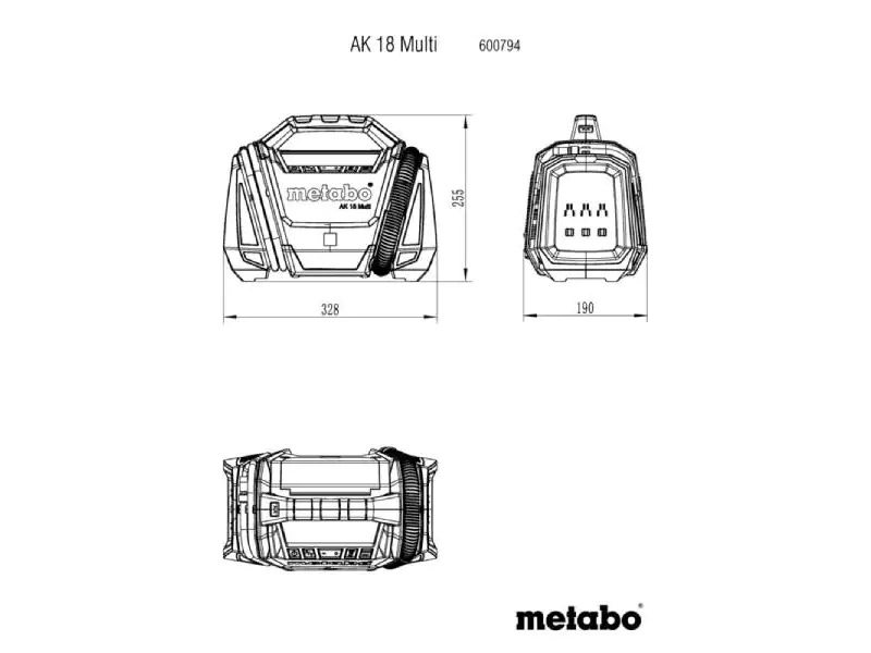 Metabo AK 18 MULTI Akumulatorski kompresor Solo