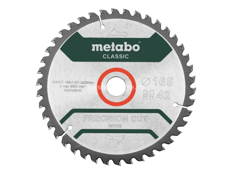 Metabo List kružne testere za drvo Classic 165x20 Z42