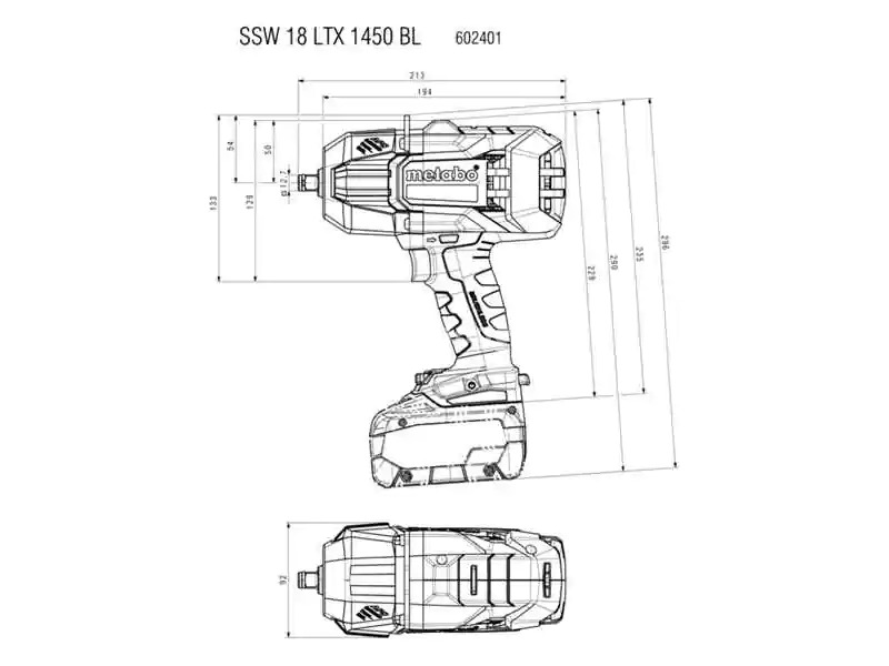 Metabo aku udarni odvrtač SSW 18 LTX 1450 BL ( 2 x 5.5 Ah)