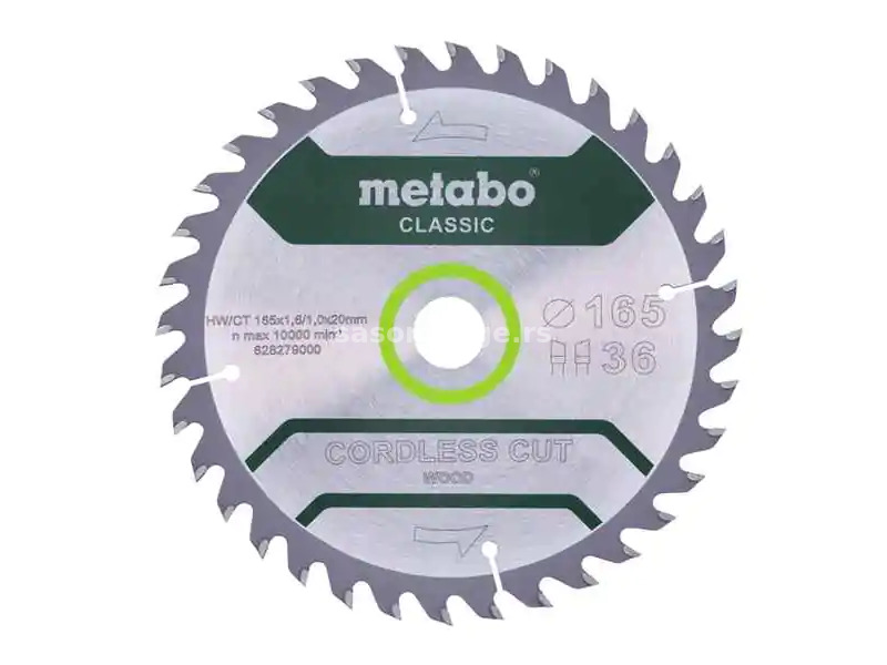 Metabo list kružne testere za drvo 165X1.0X20 mm