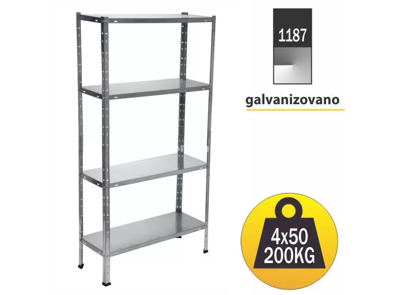 Metalna polica 200kg 150x75x30cm