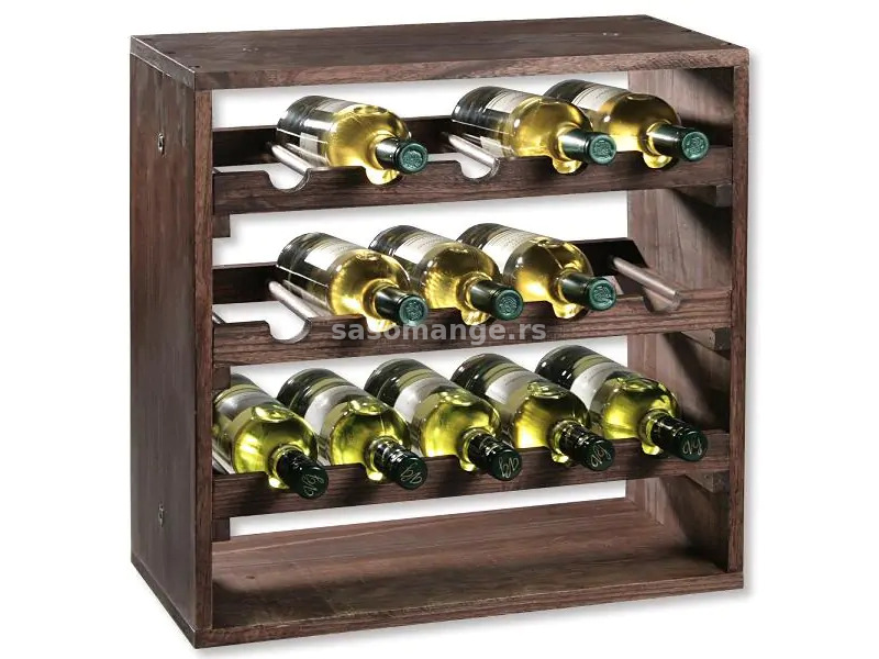 Polica za vino 50x50x28cm borovo drvo KESPER KSP69243