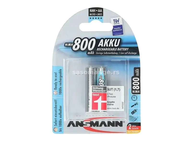 Punjiva baterija 800 mAh AAA NiMh HR-03 1/2 ANSMANN