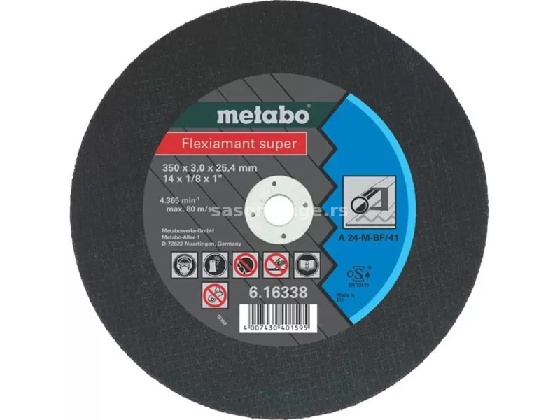 Rezna ploča Ø350x3x25.4mm za metal Flexiamant Super METABO